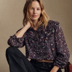 Atelier Rêve Sheer Patterned Blouse